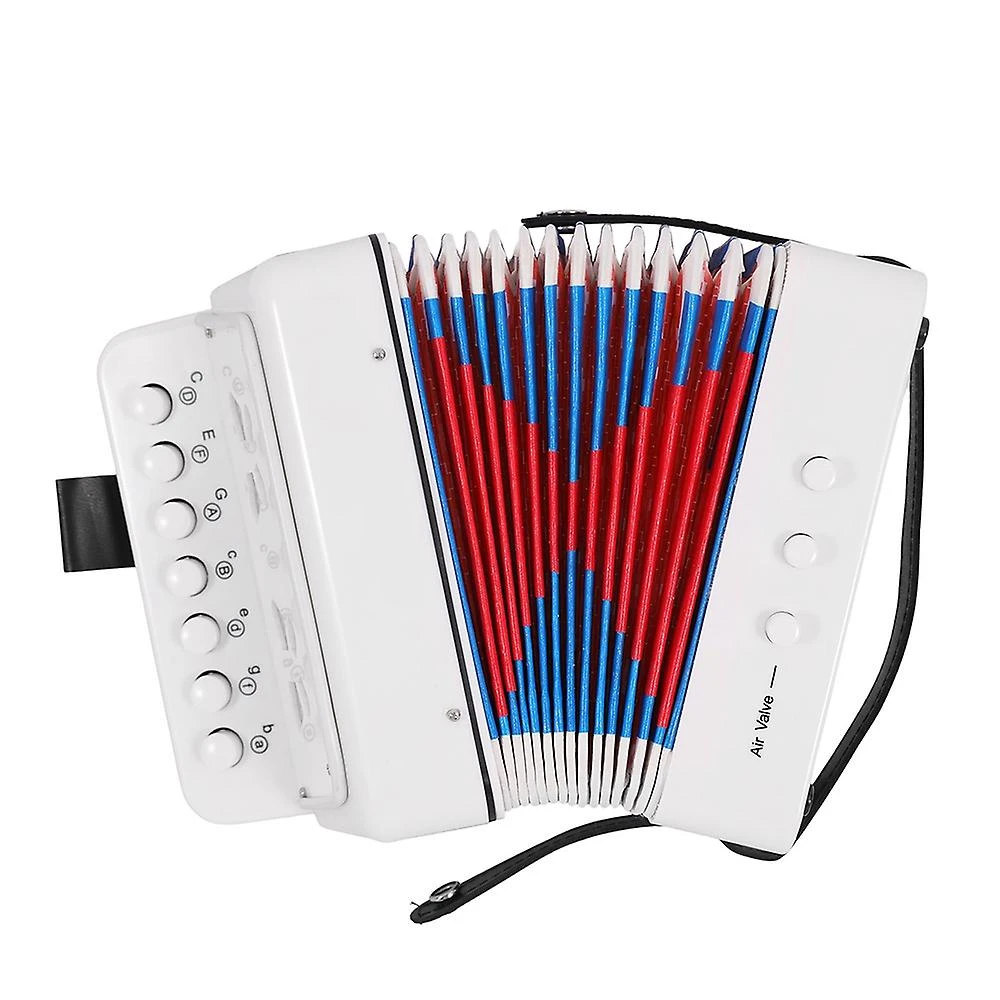 Mini 7-key 2-bass Accordion ABS Material Musical Instrument For Beginners Christmas Gift Lightweight Button Accordion Hand-eye Coordination Stage Perf White 2 Mini 7-key 2-bass Accordion ABS Material Musical Instrument For Beginners Christmas Gift Lightweight Button Accordion Hand-eye Coordination Stage Perf White - Billede 2