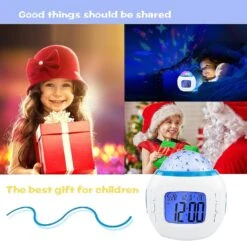 Kids Alarm Clock Boys Girls With Musical Star Projector Led Night Light Light Christmas Birthday Gifts For Kids 3-10 Years Old -Schmidt Butik 1359723175 max