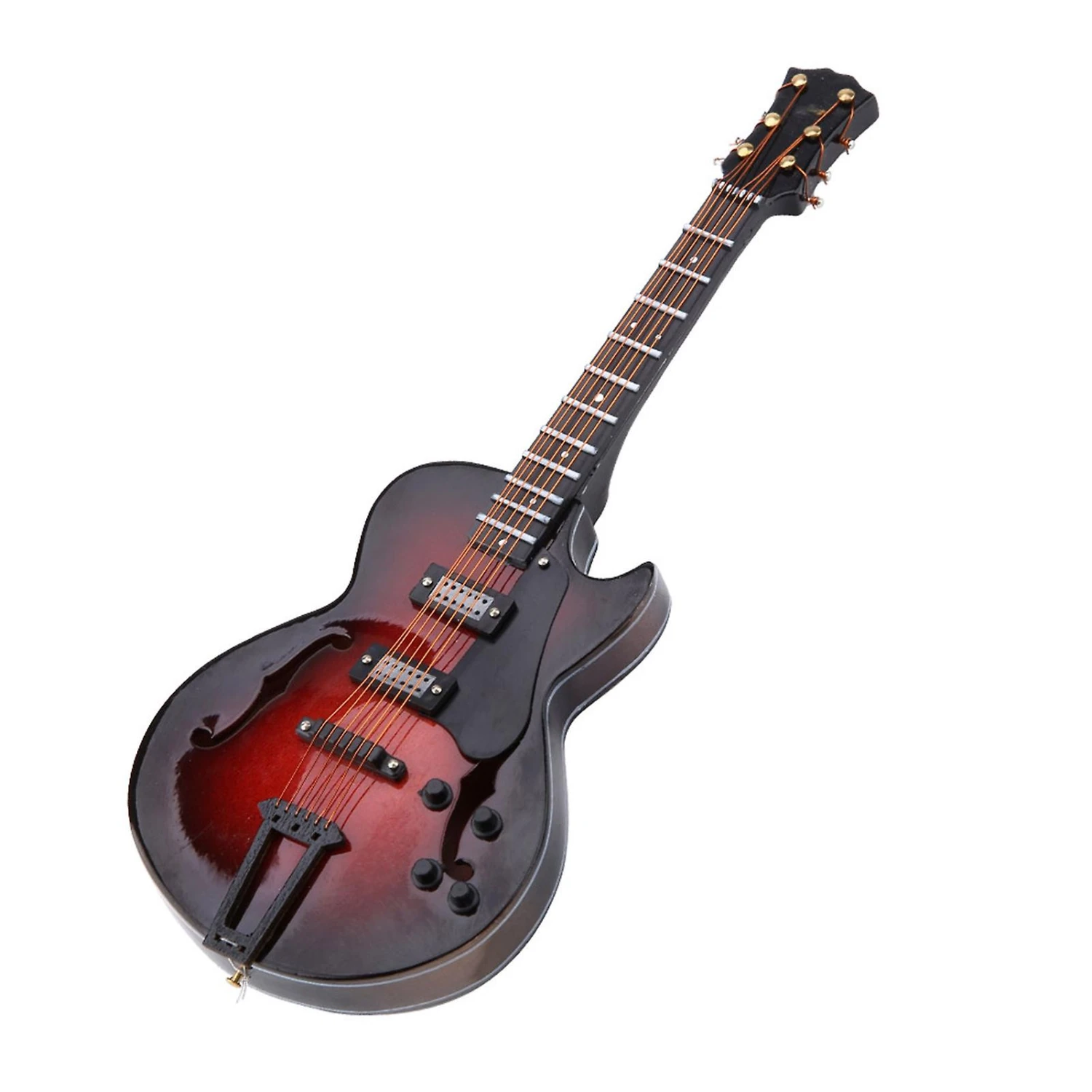 5.5in Classic Miniature Guitar Replica With Stand And Case Instrument Ornaments Christmas Gift 2 5.5in Classic Miniature Guitar Replica With Stand And Case Instrument Ornaments Christmas Gift - Billede 2