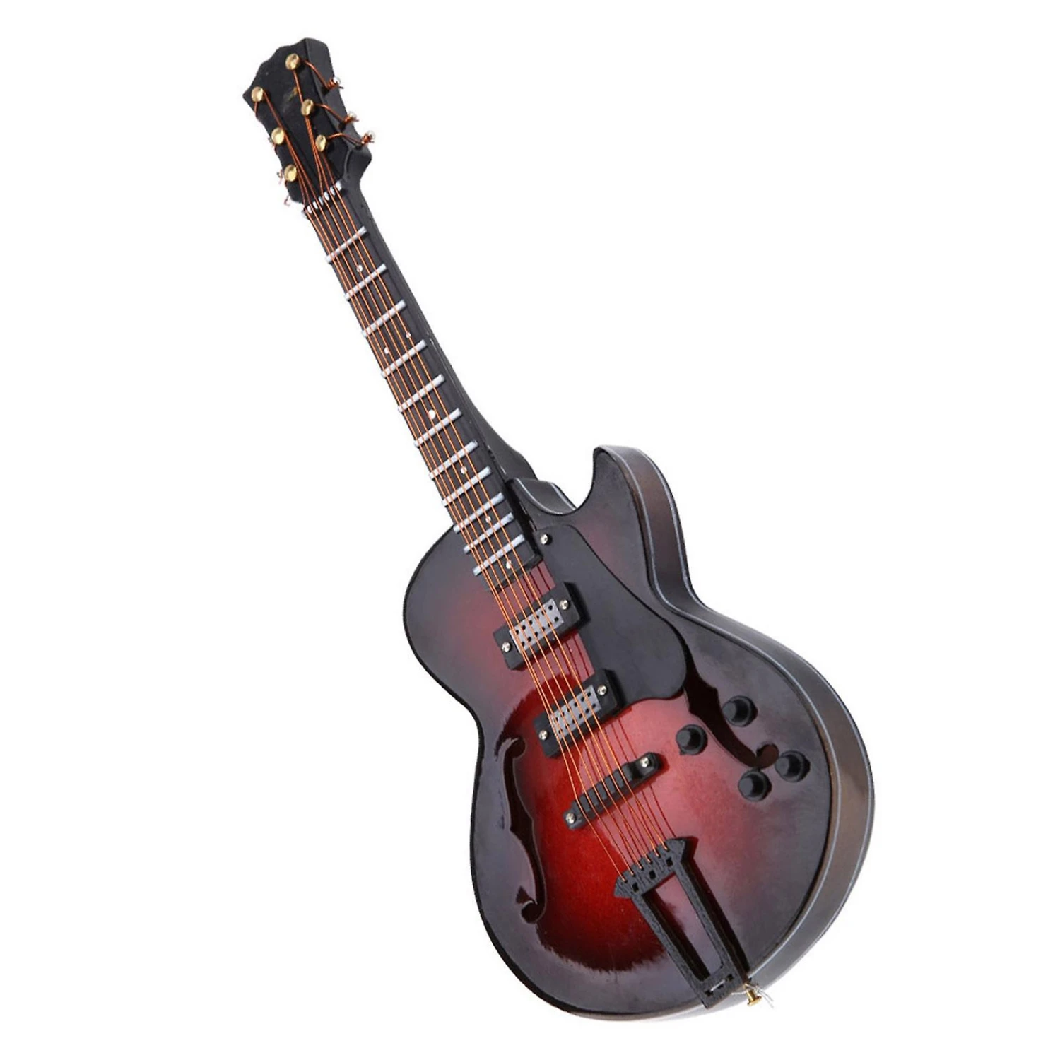 5.5in Classic Miniature Guitar Replica With Stand And Case Instrument Ornaments Christmas Gift 4 5.5in Classic Miniature Guitar Replica With Stand And Case Instrument Ornaments Christmas Gift - Billede 4