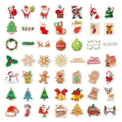 Christmas Stickers 200 Pcs MultiColor -Schmidt Butik 1386063805 max