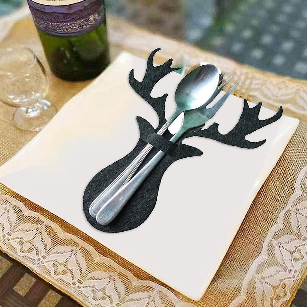 8PCS Christmas Tableware Bag Silverware Table Support Bag Family Organizer Decorative,B 3 8PCS Christmas Tableware Bag Silverware Table Support Bag Family Organizer Decorative,B - Billede 3