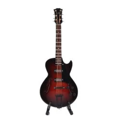 5.5in Classic Miniature Guitar Replica With Stand And Case Instrument Ornaments Christmas Gift
