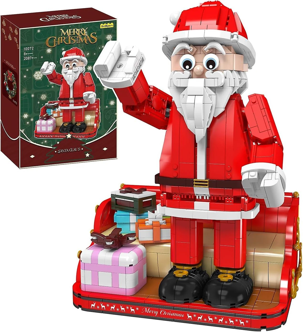 10072 Santa Claus Block Toy Building Set, Santa's On The Couch Christmas Home Decoration For Kids/Adult, 2087 Pieces 5 10072 Santa Claus Block Toy Building Set, Santa's On The Couch Christmas Home Decoration For Kids/Adult, 2087 Pieces - Billede 5