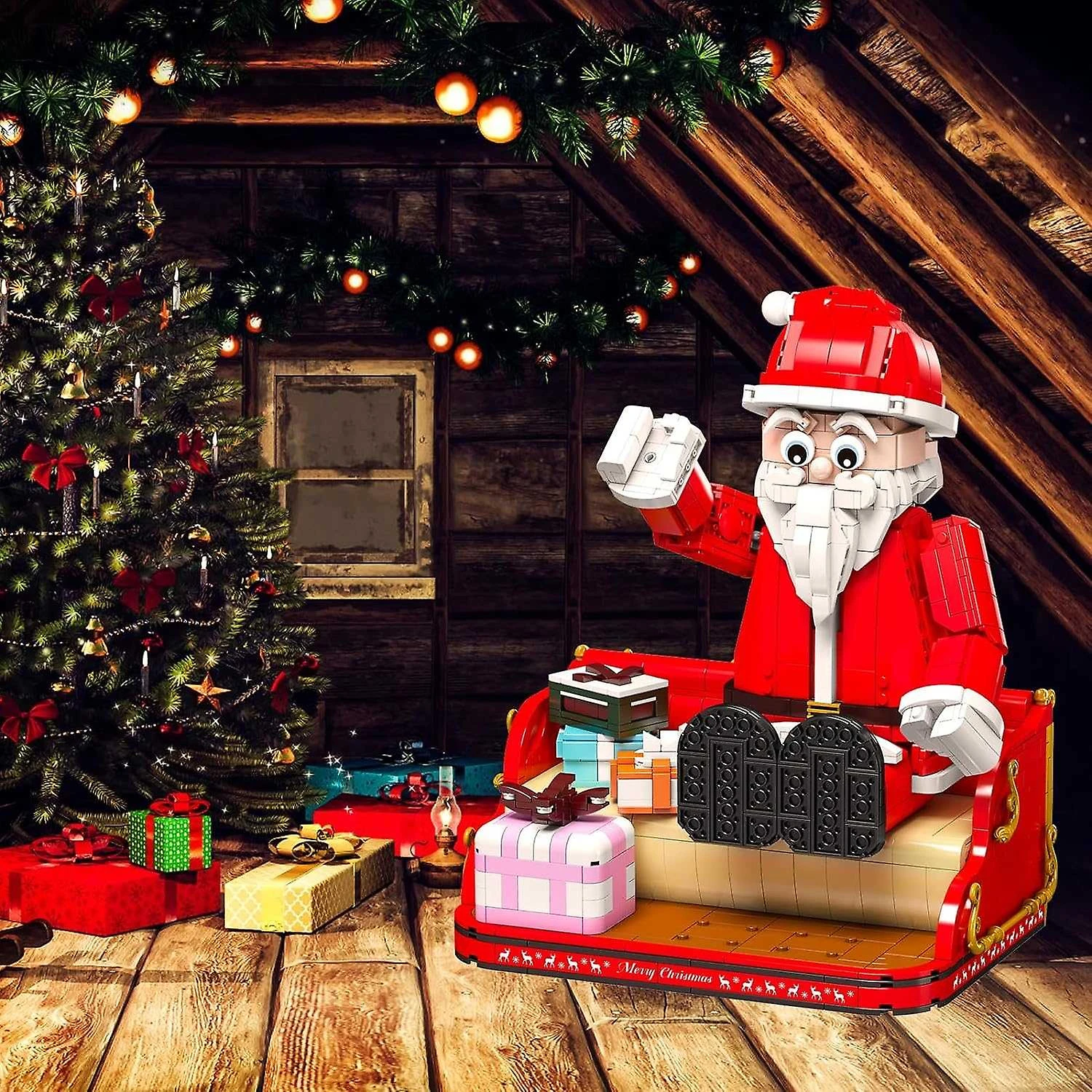 10072 Santa Claus Block Toy Building Set, Santa's On The Couch Christmas Home Decoration For Kids/Adult, 2087 Pieces 1 10072 Santa Claus Block Toy Building Set, Santa's On The Couch Christmas Home Decoration For Kids/Adult, 2087 Pieces