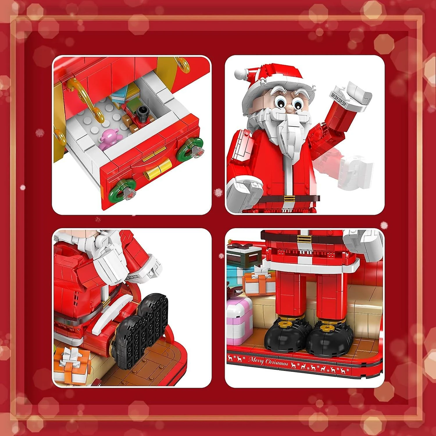10072 Santa Claus Block Toy Building Set, Santa's On The Couch Christmas Home Decoration For Kids/Adult, 2087 Pieces 2 10072 Santa Claus Block Toy Building Set, Santa's On The Couch Christmas Home Decoration For Kids/Adult, 2087 Pieces - Billede 2