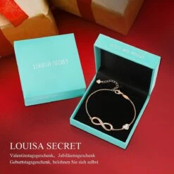 Bracelet Women 925 Sterling Silver Rose Gold Infinity Heart Bracelet Crystal Adjustable Bracelet Valentine's Day Mother's Day Birthday Christmas Gift -Schmidt Butik 1403662021 max