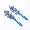 10 Pcs Wooden Jingle Hand Bells Christmas Wooden Bells Jingle Stick Rattle Shaker Toys Baby Kids Chi