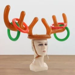 Ring Toss Toy Set Inflatable Deer Horn Set Accessories Durable Carnival Outdoor Games For Games Christmas Indoor Family Brown -Schmidt Butik 1405064829 max