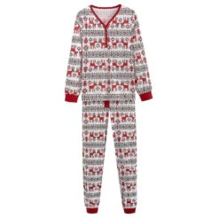 Family Pajamas For Women Men Christmas Holiday Elk Printed Pjs Clothes Mom