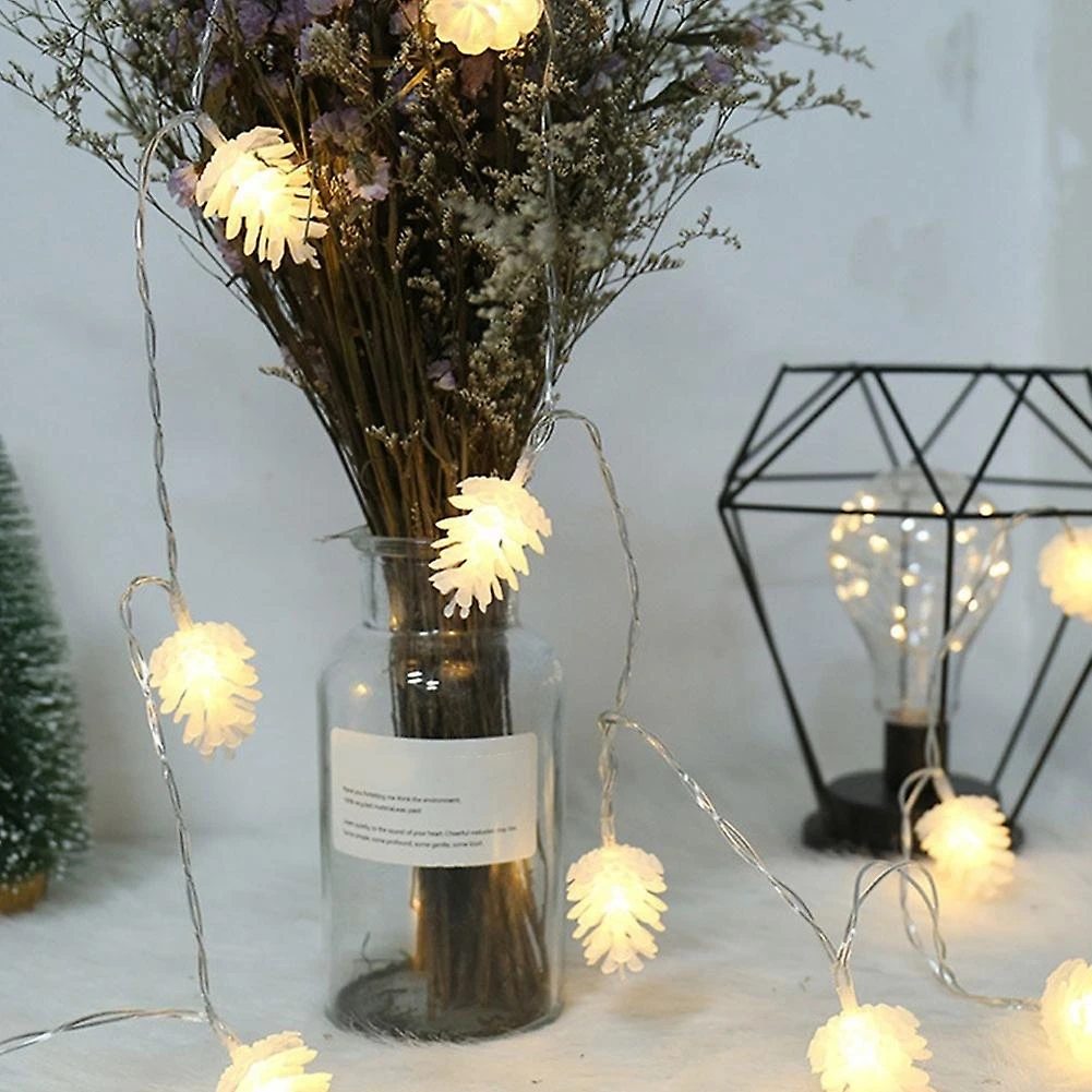 6 Meter 40 Light Christmas Pine Cones LED String Lights Battery Operated Fairy Lights Indoor Outdoo 3 6 Meter 40 Light Christmas Pine Cones LED String Lights Battery Operated Fairy Lights Indoor Outdoo - Billede 3