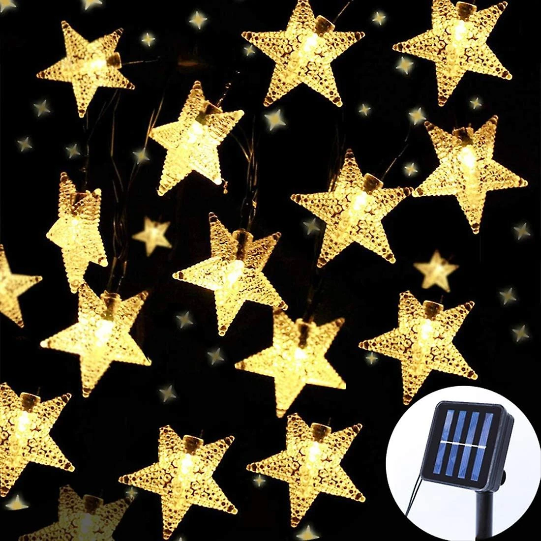 Solar Christmas Lights Outdoor Star Lights String, 39ft 100 LED 5 Solar Christmas Lights Outdoor Star Lights String, 39ft 100 LED - Billede 5