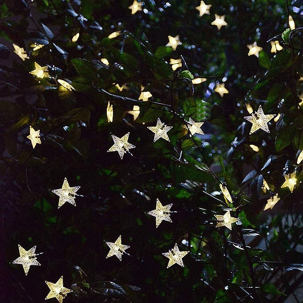 Solar Christmas Lights Outdoor Star Lights String, 39ft 100 LED 2 Solar Christmas Lights Outdoor Star Lights String, 39ft 100 LED - Billede 2