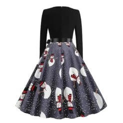 Christmas Skater Dress Women Rockabilly Party Swing Hepburn Xmas Dress 3XL -Schmidt Butik 1427555969 max