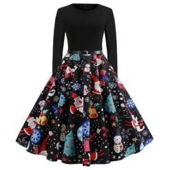 Womens Christmas Rockabilly Swing Dress Party Midi Skater Dresses L 6 Womens Christmas Rockabilly Swing Dress Party Midi Skater Dresses L -Schmidt Butik 1427562285 max