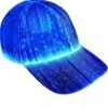 Wabjtam Fiber Optic Cap Led Hat With 7 Colors Luminous Glowing Hip Hop Baseball Hats Usb Charging Light Up Caps Even Party Led Christmas Cap For Event