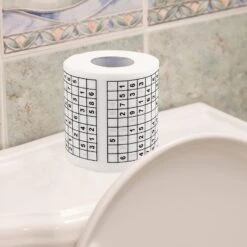 1 Roll Sudoku Toilet Paper, Puzzle Toilet Paper, Eco Friendly Soft Funny Toilet Paper, Tissue Napkin For Christmas Party -Schmidt Butik 1435536970 max