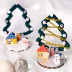 Decorative Supplies DIY Christmas Wooden Trees Toys Relieve Stress Supplies -Schmidt Butik 1457479757 max