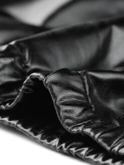 Allegra K Holographic Jackets For Women's Hooded Long Sleeve Zipper Christmas Metallic Jacket_Newway Large Black -Schmidt Butik 1460514407 max