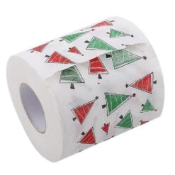 Christmas Pattern Color Toilet Paper Santa Christmas Tree Printed Tissue A