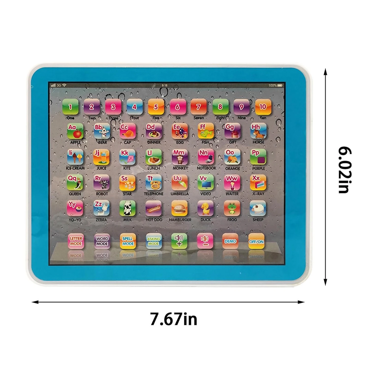Kids Tablet Boys Learning Pad With LED Teach Alphabet, Numbers, Math, Early Development Interactive Electronic Toy Christmas Gifts Baby Toys For Boys 3 Kids Tablet Boys Learning Pad With LED Teach Alphabet, Numbers, Math, Early Development Interactive Electronic Toy Christmas Gifts Baby Toys For Boys - Billede 3