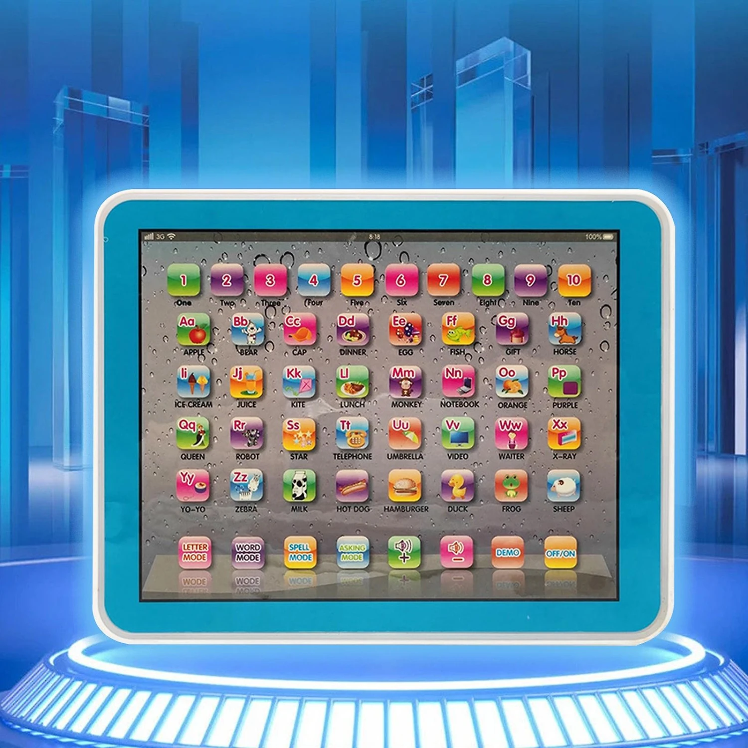 Kids Tablet Boys Learning Pad With LED Teach Alphabet, Numbers, Math, Early Development Interactive Electronic Toy Christmas Gifts Baby Toys For Boys 5 Kids Tablet Boys Learning Pad With LED Teach Alphabet, Numbers, Math, Early Development Interactive Electronic Toy Christmas Gifts Baby Toys For Boys - Billede 5