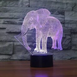 Shen 3d Elephant Remote Control 16 Color Night Lights Illusion Acrylic Led Table Bedside Lamp Children Bedroom Desk Decor Birthday Christmas Gift Toy -Schmidt Butik 1480471780 max