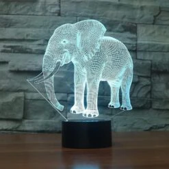 Shen 3d Elephant Remote Control 16 Color Night Lights Illusion Acrylic Led Table Bedside Lamp Children Bedroom Desk Decor Birthday Christmas Gift Toy -Schmidt Butik 1480471846 max