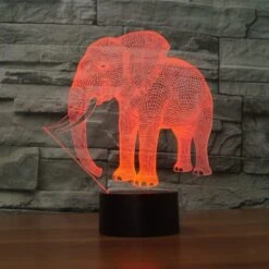 Shen 3d Elephant Remote Control 16 Color Night Lights Illusion Acrylic Led Table Bedside Lamp Children Bedroom Desk Decor Birthday Christmas Gift Toy -Schmidt Butik 1480471881 max