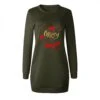 Dress Sweatshirt Women Mini Christmas Party Festive Long Pullover