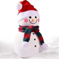 Sweet Snowman With Hat, Scarf & Gloves | Christmas Figure, Led Christmas Decoration | Height About 18 Cm -Schmidt Butik 1485049855 max