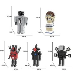 NewSkibidi Toilet The Audio Man And Camera Titan Man Building Blocks Toys Diy Bricks Toy Set For Kid Birthday Christmas Gift