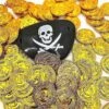 50 Pieces Pirate Gold Coins Plastic Game Coins Kids Party Supplies Treasure Coins Christmas Decorati