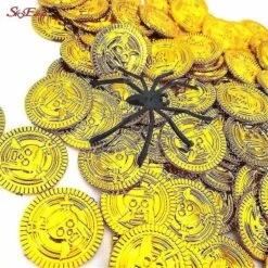 50 Pieces Pirate Gold Coins Plastic Game Coins Kids Party Supplies Treasure Coins Christmas Decorati -Schmidt Butik 1489371194 max