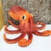 Exquisite Children Plush Stuffed Toy Simulation Orange Octopus Christmas Birthday Gift 50cm