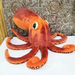 Exquisite Children Plush Stuffed Toy Simulation Orange Octopus Christmas Birthday Gift 50cm
