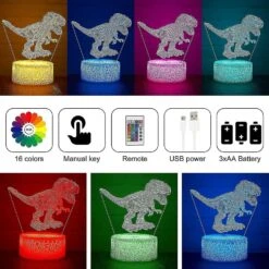 Shxx Dinosaur Toys, T Rex 3d Night Light With Timer, Remote Control & Smart Touch 16 Color Changing Dinosaur Night Light For Kids, Christmas Gifts For -Schmidt Butik 1509917081 max