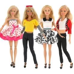 Barbie Fashion Costume, 4 Pieces, 4 Doll Accessories, For Children From 3 To 15 Years Old, Christmas Gift For Children, Birthday Present -Schmidt Butik 1521255027 max