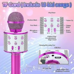Kids Karaoke Microphone, 18 Preloaded Nursery Rhymes Gift For Girls Boys, Christmas Birthday Gifts For Adults, Toys For Girls And Boys Age 3, 4, 5, 6, -Schmidt Butik 1524840440 max