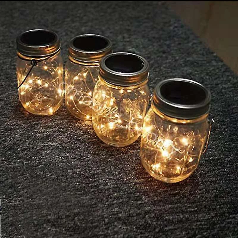 1 Waterproof Outdoor Garden Solar Lamp Lantern And 1 Additional Panel Cover 20 LED Lights Glass Mason Jar Warm White For Christmas Birthday Party Deco 1 1 Waterproof Outdoor Garden Solar Lamp Lantern And 1 Additional Panel Cover 20 LED Lights Glass Mason Jar Warm White For Christmas Birthday Party Deco