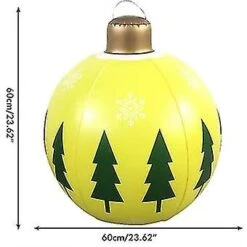 Christmas Inflatables Balls Outdoor Decorations - 24 Inch Blow Up Yard Decorations For Garden Yard