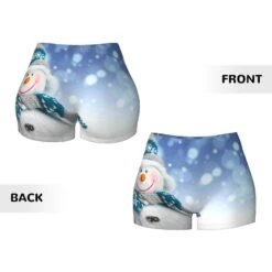 Christmas Snowman In The Snow Print Workout Shorts For Women Seamless Scrunch Butt Lifting High Waisted Yoga Gym Running Short Pants YJK117 Small -Schmidt Butik 1541658065 max