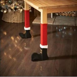 4pc Christmas Chair Leg Foot Cover Table Decoration For Party Dinner Christmas
