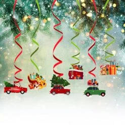 6pcs/set Ceiling Hanging Decor For Christmas Party Supplies Xmas Decorations -Schmidt Butik 181691922 max