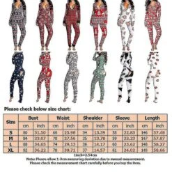 Kvinder Animal Pyjamas One Piece Christmas Bodysuit Buksedragt Langærmet Nattøj XL