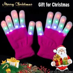 2 Pack Kids Light Gloves Children Finger Light Flashing Led Warm Gloves With Lights For Birthday Light Party Christmas Xmas Dance Thanksgivi -Schmidt Butik 191240329 max