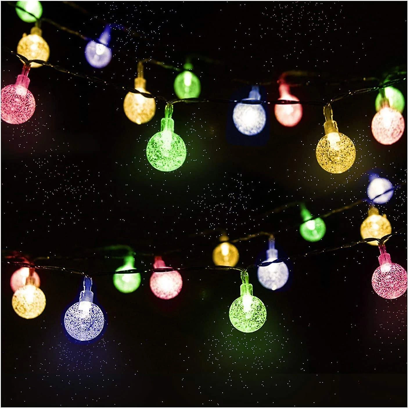 Outdoor Solar Fairy Lights 30 Led Crystal Ball Lights Christmas Decor 5 Outdoor Solar Fairy Lights 30 Led Crystal Ball Lights Christmas Decor - Billede 5