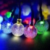 Outdoor Solar Fairy Lights 30 Led Crystal Ball Lights Christmas Decor
