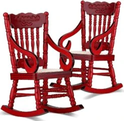 Doll House Wooden Chairs 1:12 Scale Christmas Dollhouse Model Chairs Mini Dollhouse Wooden Rock -Schmidt Butik 209907993 max