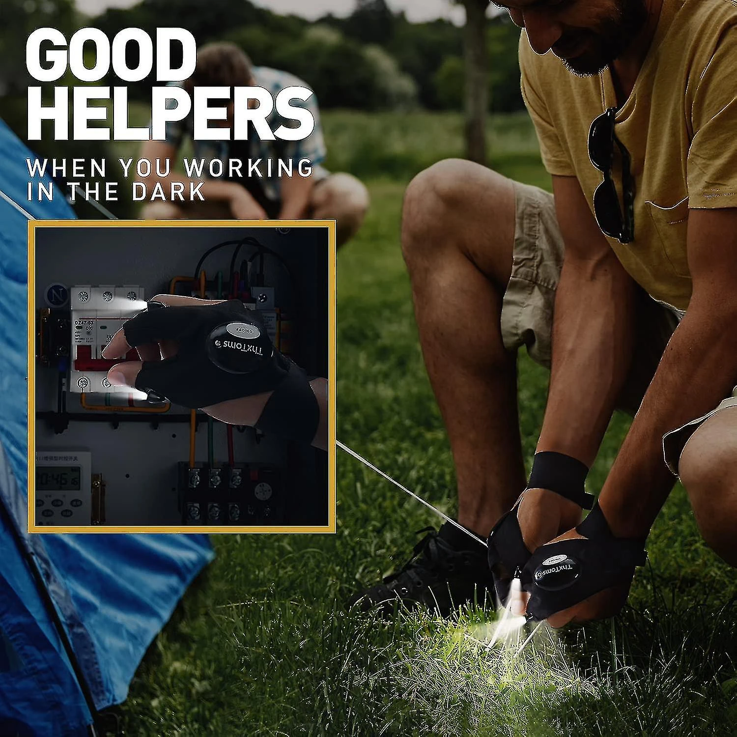 Led Flashlight Gloves, Hands Free Light Gloves, Halloween Christmas Birthday Gift Idea For Men Women Who Has Everything, Cool Gadgets Tools For Campin 2 Led Flashlight Gloves, Hands Free Light Gloves, Halloween Christmas Birthday Gift Idea For Men Women Who Has Everything, Cool Gadgets Tools For Campin - Billede 2